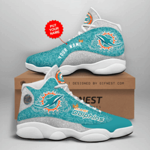 Custom Miami Dolphins Air Jordan 13 Sneaker – Perfect Gift for Fans