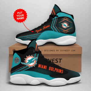 Custom Miami Dolphins Air Jordan 13 Sneaker: Perfect Gift for Fans