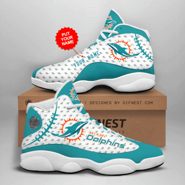 Custom Miami Dolphins Air Jordan 13 Sneaker – Perfect Gift for Fans