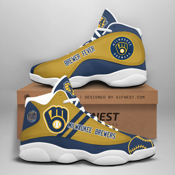 Milwaukee Brewers Air Jordan 13 Custom Sneakers – Perfect Gift for Fans Milwaukee Brewers Air Jordan 13 Custom Sneakers – Perfect Gift for Fans