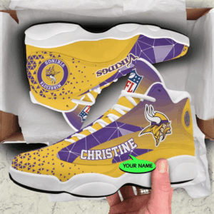 Minnesota Vikings Air Jordan 13 Custom Sneaker – Perfect Gift for Fans!