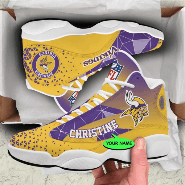 Minnesota Vikings Air Jordan 13 Custom Sneaker – Perfect Gift for Fans!