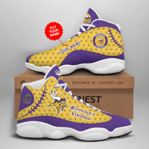 Minnesota Vikings Air Jordan 13 Sneaker Custom - Perfect NFL Fan Gift