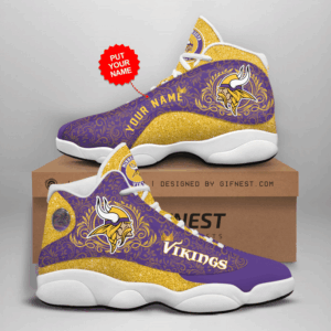 Minnesota Vikings Custom Air Jordan 13 Sneaker – Perfect Gift for NFL Fans