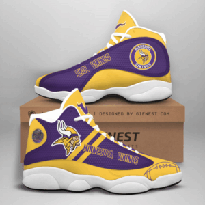 Minnesota Vikings NFL Air Jordan 13 Sneaker Custom - Perfect Fan Gift
