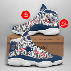 New England Patriots Air Jordan 13 Custom Sneaker - Perfect Gift for Fans