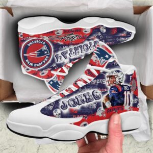 New England Patriots Air Jordan 13 Custom Sneaker – Perfect Fan Gift