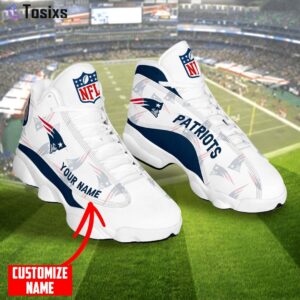 New England Patriots Air Jordan 13 Custom Sneakers – Perfect Gift for Fans