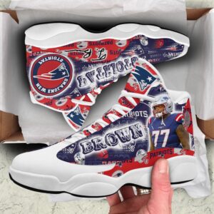 New England Patriots Air Jordan 13 Custom Sneaker - Perfect Gift for Fans!