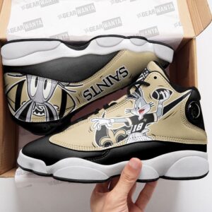 New Orleans Saints Bugs Bunny Air Jordan 13 Custom Sneaker - Perfect Gift for Fans