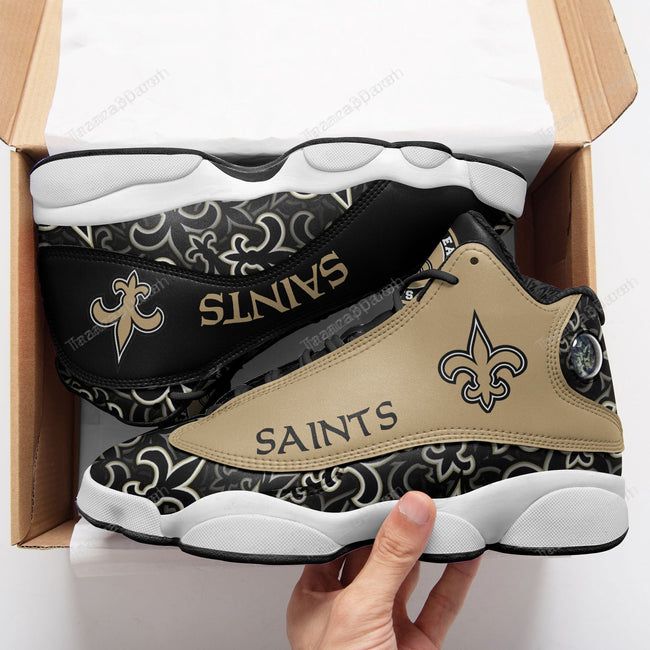 New Orleans Saints Air Jordan 13 Sneaker Custom – Perfect Gift for Fans New Orleans Saints Air Jordan 13 Sneaker Custom – Perfect Gift for Fans