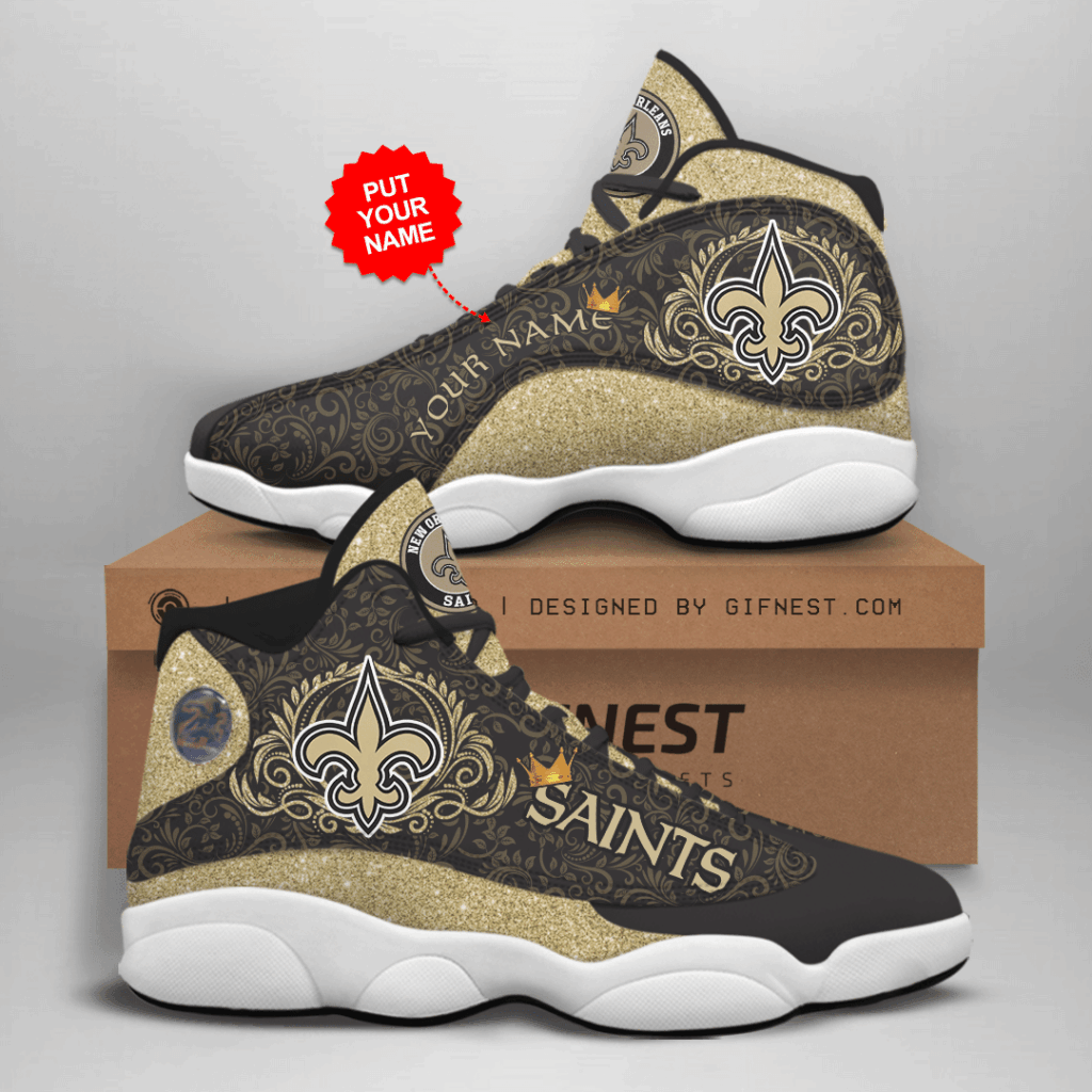 New Orleans Saints Air Jordan 13 Custom Sneaker – Perfect Gift for Fans New Orleans Saints Air Jordan 13 Custom Sneaker – Perfect Gift for Fans