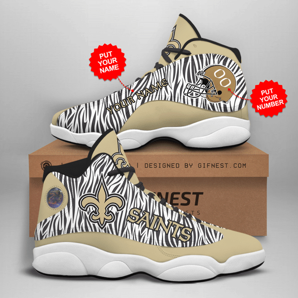 New Orleans Saints Air Jordan 13 Custom Sneaker – Perfect Gift for Fans New Orleans Saints Air Jordan 13 Custom Sneaker – Perfect Gift for Fans