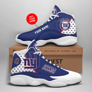New York Giants Air Jordan 13 Custom Sneaker - Perfect Fan Gift