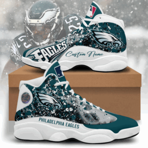 Philadelphia Eagles Air Jordan 13 Custom Sneaker - Perfect Gift for Fans