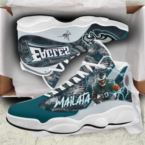 Philadelphia Eagles Air Jordan 13 Custom Sneaker - Perfect Gift for Fans