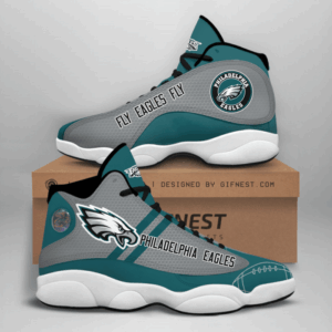 Philadelphia Eagles Air Jordan 13 Custom Sneaker - Perfect Fan Gift