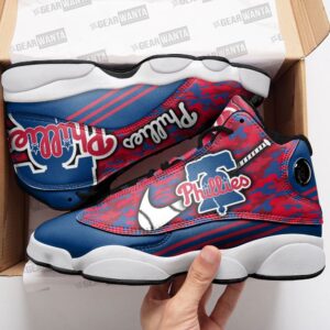 Philadelphia Phillies Camo Air Jordan 13 Sneaker Custom For Fans – Unisex Shoes Gift