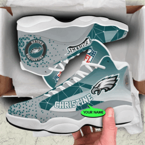 Philadelphia Eagles Air Jordan 13 Custom Sneaker: Perfect Gift for Fans