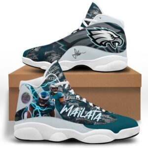 Philadelphia Eagles Air Jordan 13 Custom Sneaker - Perfect Fan Gift