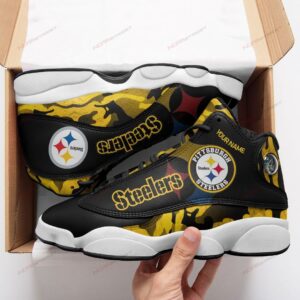 Pittsburgh Steelers Camo Air Jordan 13 Sneaker Custom - Perfect Gift for Fans