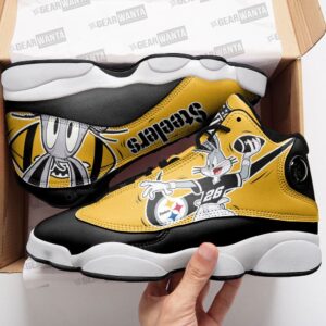 Pittsburgh Steelers Bugs Bunny Air Jordan 13 Custom Sneaker – Perfect Gift for Fans