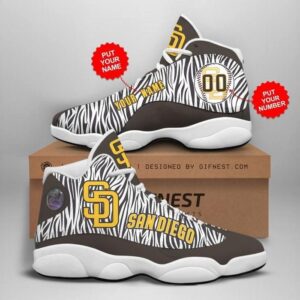 San Diego Padres Air Jordan 13 Custom Sneakers – Perfect Unisex Gift for Fans