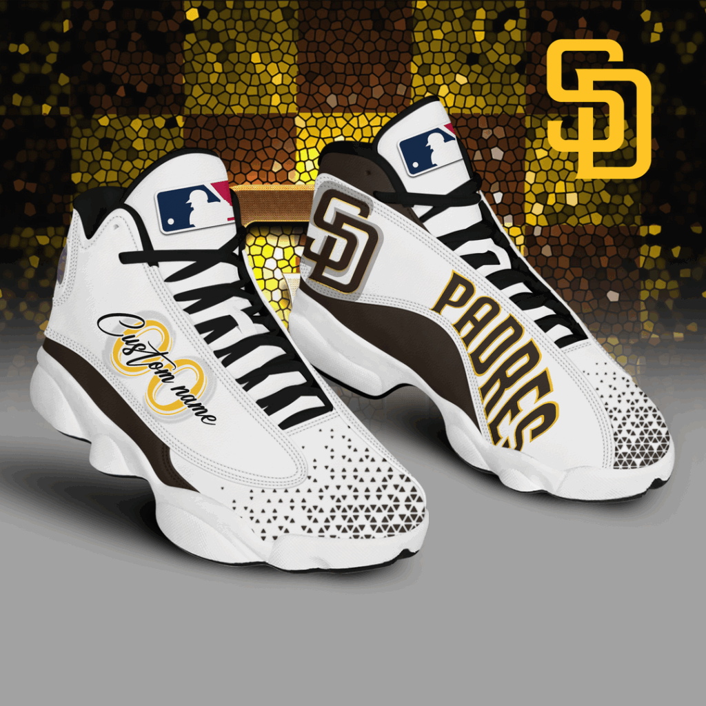 San Diego Padres Air Jordan 13 Custom Sneakers – Perfect Gift for Fans!