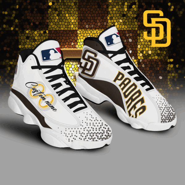 San Diego Padres Air Jordan 13 Custom Sneakers – Perfect Gift for Fans!