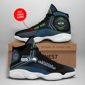 Seattle Seahawks Air Jordan 13 Custom Sneaker – Perfect Fan Gift