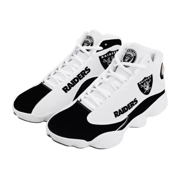 White Las Vegas Raiders Air Jordan 13 Sneaker Custom – Perfect Gift for Fans