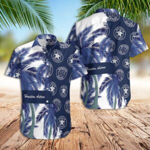 Official Houston Astros Hawaiian Shirt with Coconut Trees – Show Your Team Spirit!