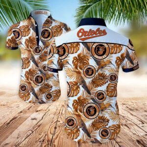 Baltimore Orioles Palm Leaves Hawaiian Shirt – Official Orioles Merchandise