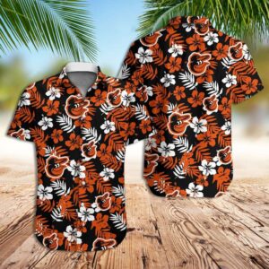 Baltimore Orioles Tropical Floral Hawaiian Shirt – Official MLB Merchandise