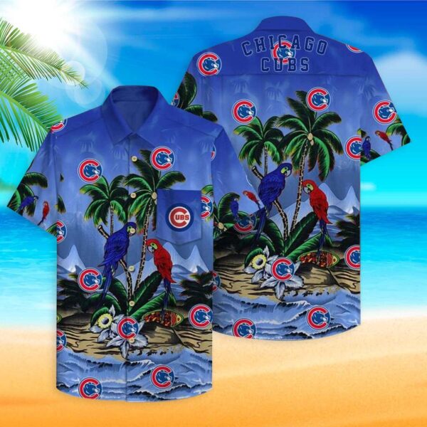 Chicago Cubs Parrots Couple Hawaiian Shirt – Official Cubs Merchandise
