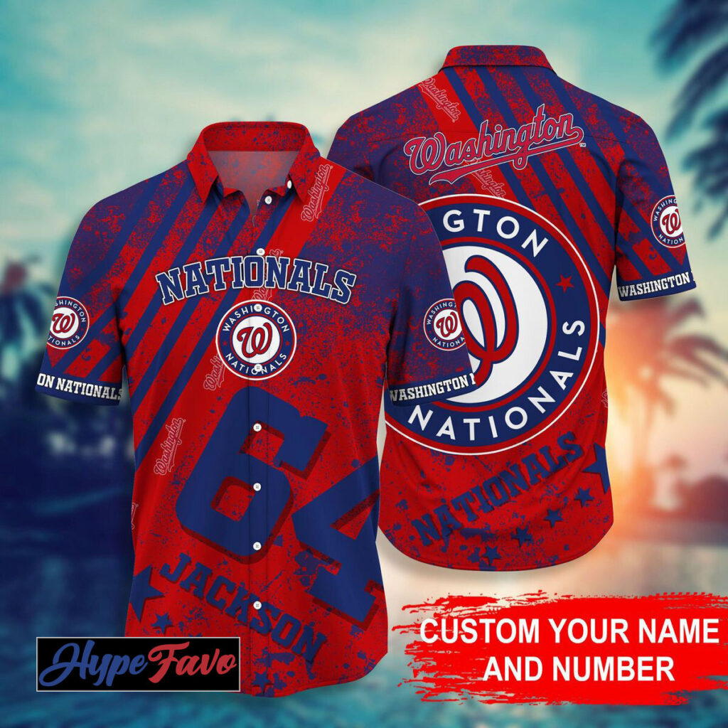 Custom Washington Nationals MLB Hawaiian Shirt – Personalized Fan Apparel