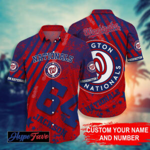 Custom Washington Nationals MLB Hawaiian Shirt – Personalized Fan Apparel