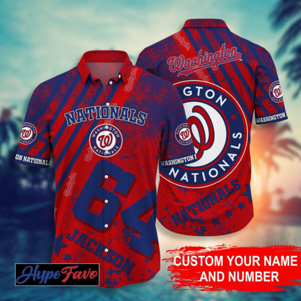 Custom Washington Nationals MLB Hawaiian Shirt – Personalized Fan Apparel