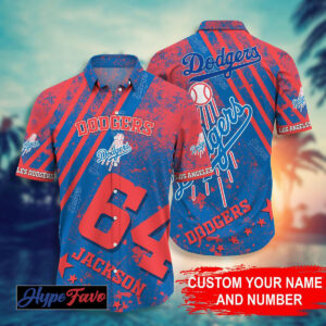Custom Los Angeles Dodgers MLB Hawaiian Shirt - Personalized Baseball Fan Gear