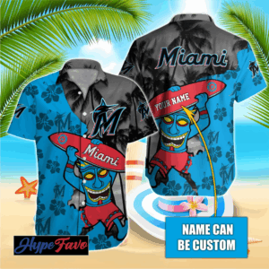 Custom Miami Marlins MLB Hawaiian Shirt - Officially Licensed Apparel