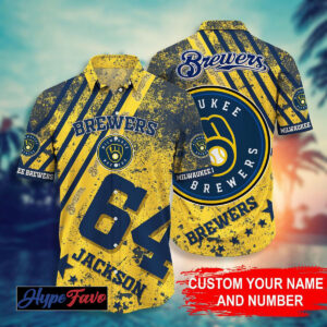 Custom Milwaukee Brewers MLB Hawaiian Shirt – Personalized Fan Apparel