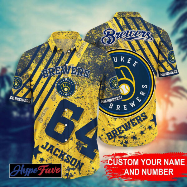 Custom Milwaukee Brewers MLB Hawaiian Shirt – Personalized Fan Apparel