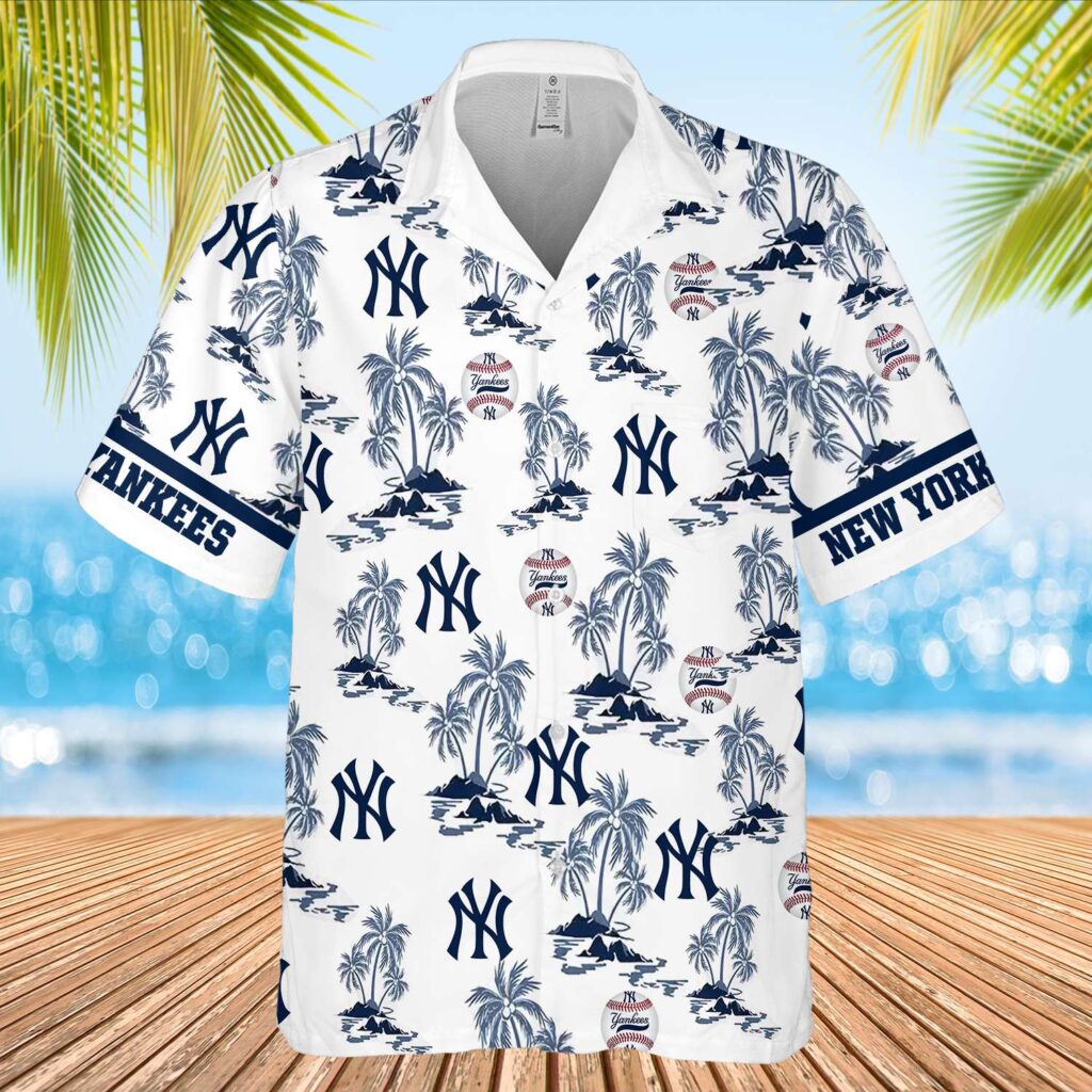 Official New York Yankees Logo Hawaiian Shirt – Full Print Design