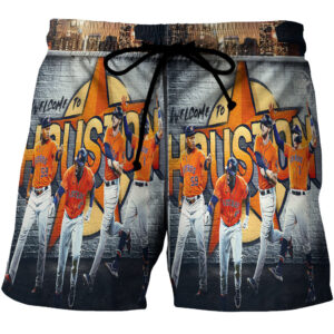 Official Houston Astros Team World Series 3D All Over Print Hawaiian Shorts - Summer Beach Ready!