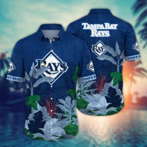 MLB Tampa Bay Rays Hawaiian Shirt: Fan Favorite Tropical Trees Pattern