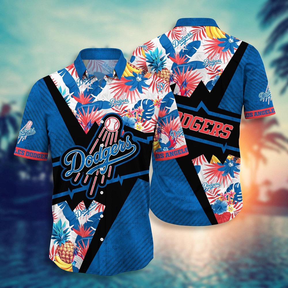 MLB Los Angeles Dodgers Hawaiian Shirt: Swing Into Sunset for Fans MLB Los Angeles Dodgers Hawaiian Shirt: Swing Into Sunset for Fans