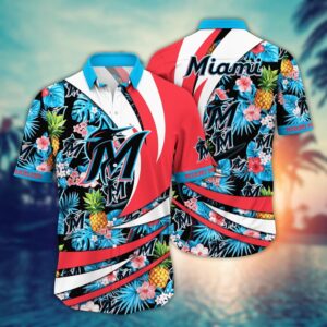 MLB Miami Marlins Hawaiian Shirt: Flower Bloom Glory for Fans