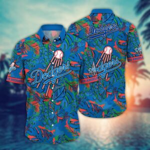 Los Angeles Dodgers Hawaiian Shirt: Flower Palm Tree Paradise for Fans