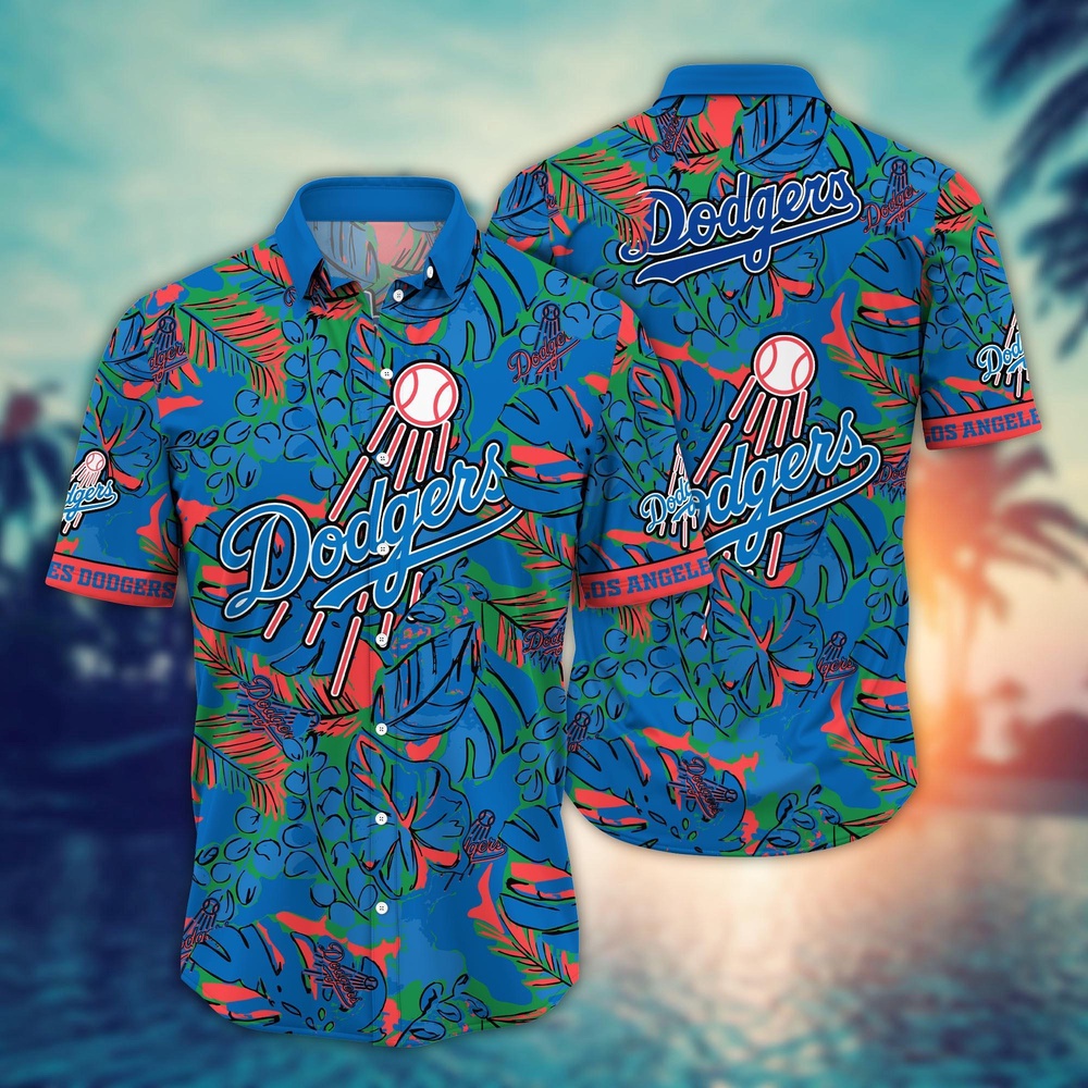 Los Angeles Dodgers Hawaiian Shirt: Flower Palm Tree Paradise for Fans Los Angeles Dodgers Hawaiian Shirt: Flower Palm Tree Paradise for Fans