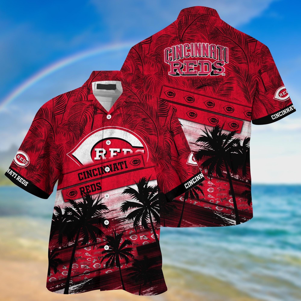 Cincinnati Reds Hawaiian Shirt with Palm Tree Design – Perfect for MLB Fans Cincinnati Reds Hawaiian Shirt with Palm Tree Design – Perfect for MLB Fans